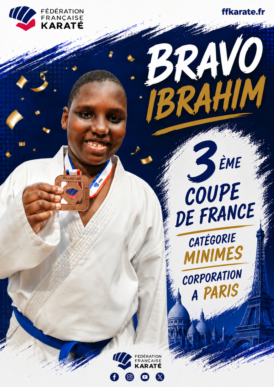 Ibrahim · 3e Coupe de France corporation, minimes