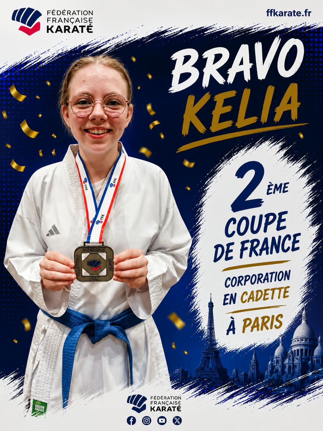 Kelia · 2e Coupe de France corporation, cadette