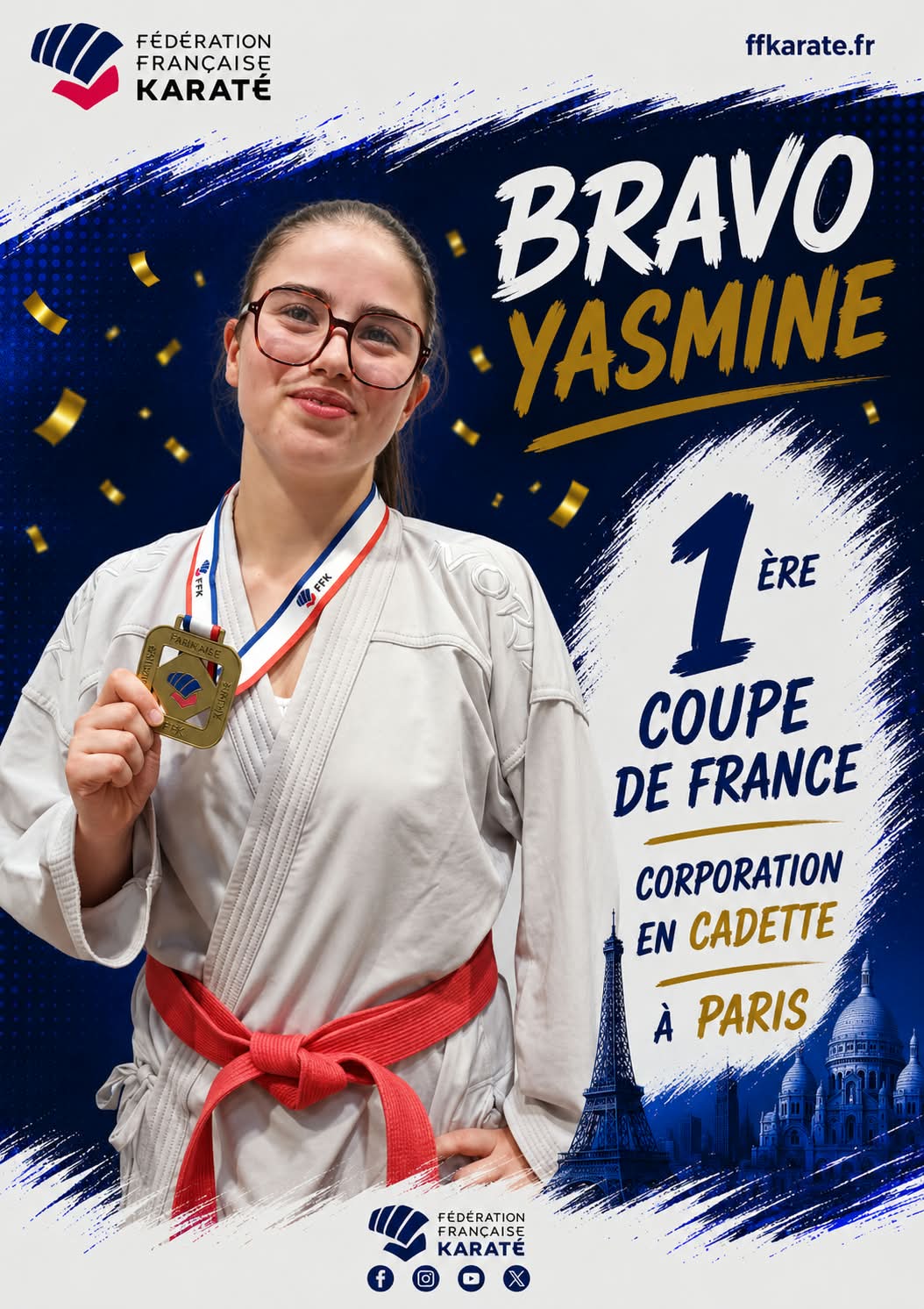 Yasmine · 1re Coupe de France corporation, cadette